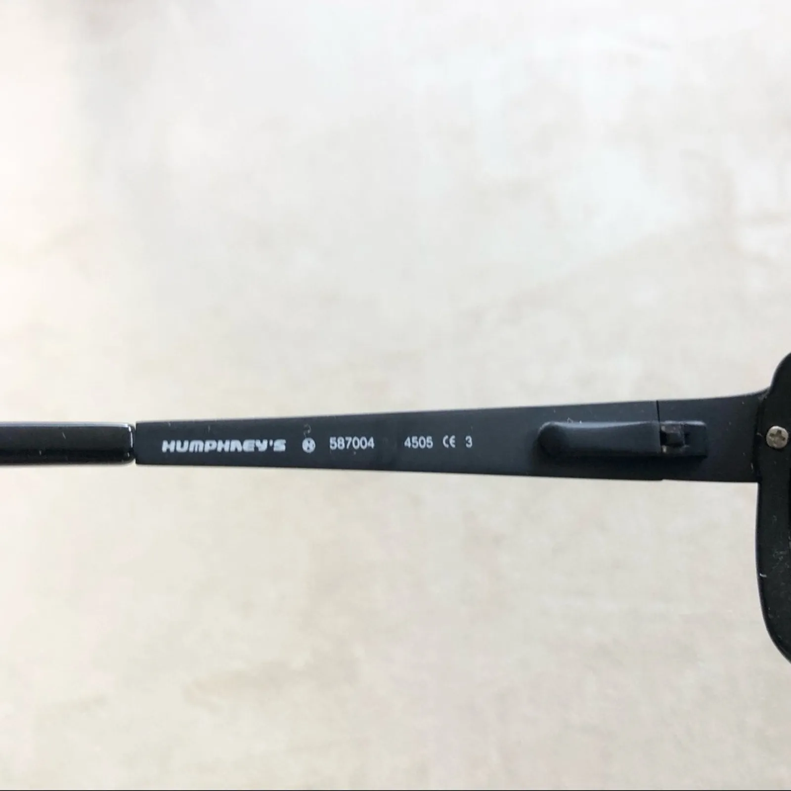 Humphreys Eschenbach Black Long Rectangular Thick Framed Sunglasses Vintage - Image 6