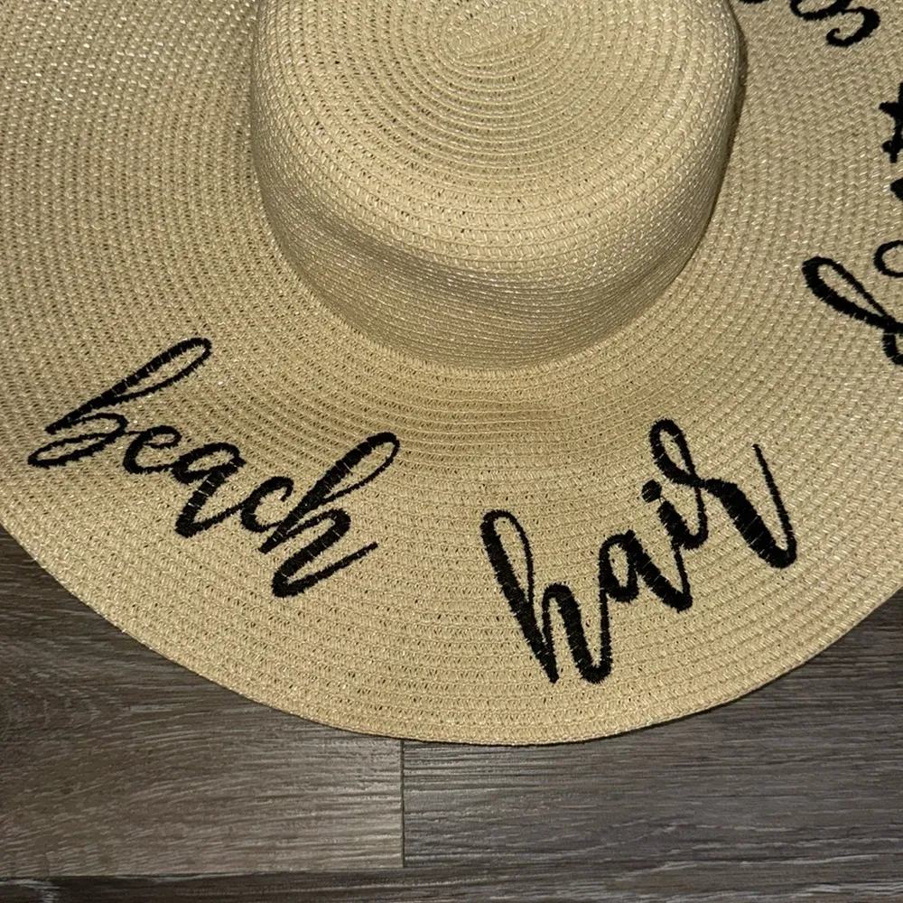 “Beach Hair Don’t Care” Sunhat Tan - Image 2