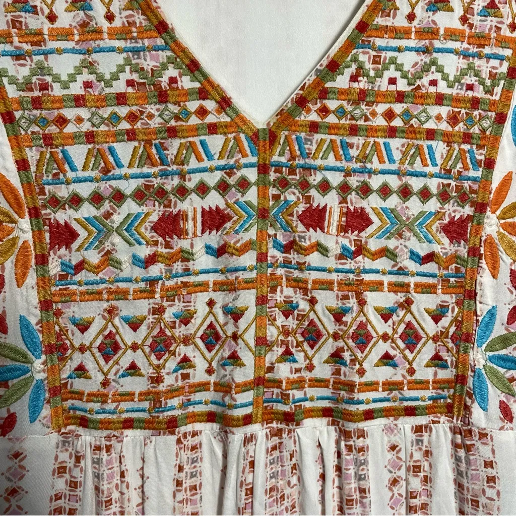 Savanna Jane BOHO MIDI Dress White Embroidered - Image 8