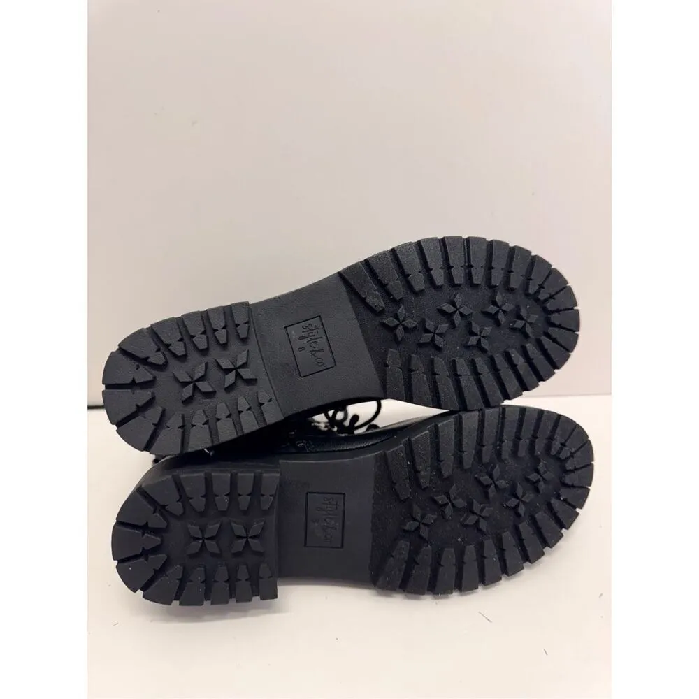 Style & Co Winter Boots Size 8 Black Lace Up‎ Block Heel Memory Foam Comfort - Image 9