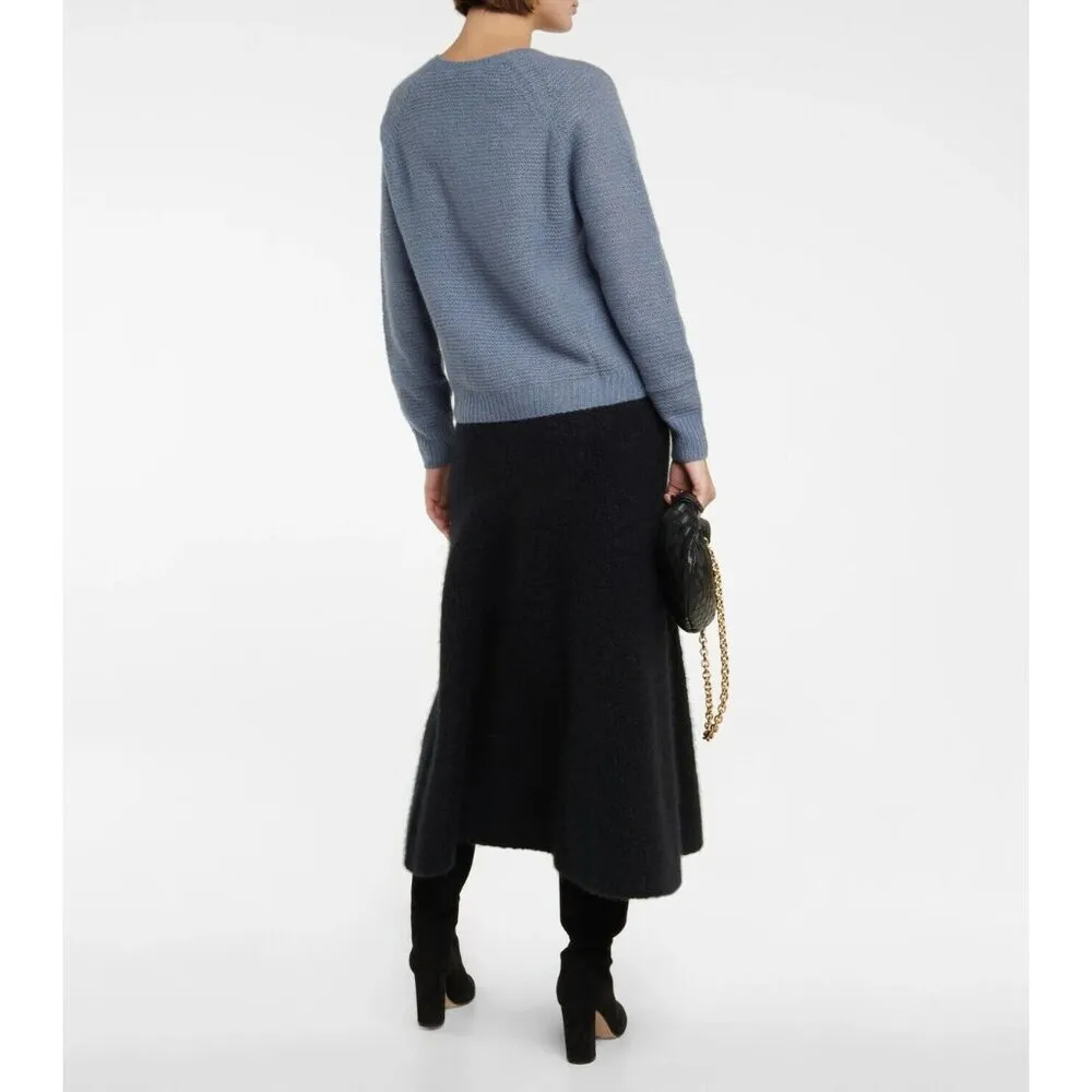 Max Mara Finnici Sweater in Light Blue Small New Womens Knit Cashmere Top - Image 15