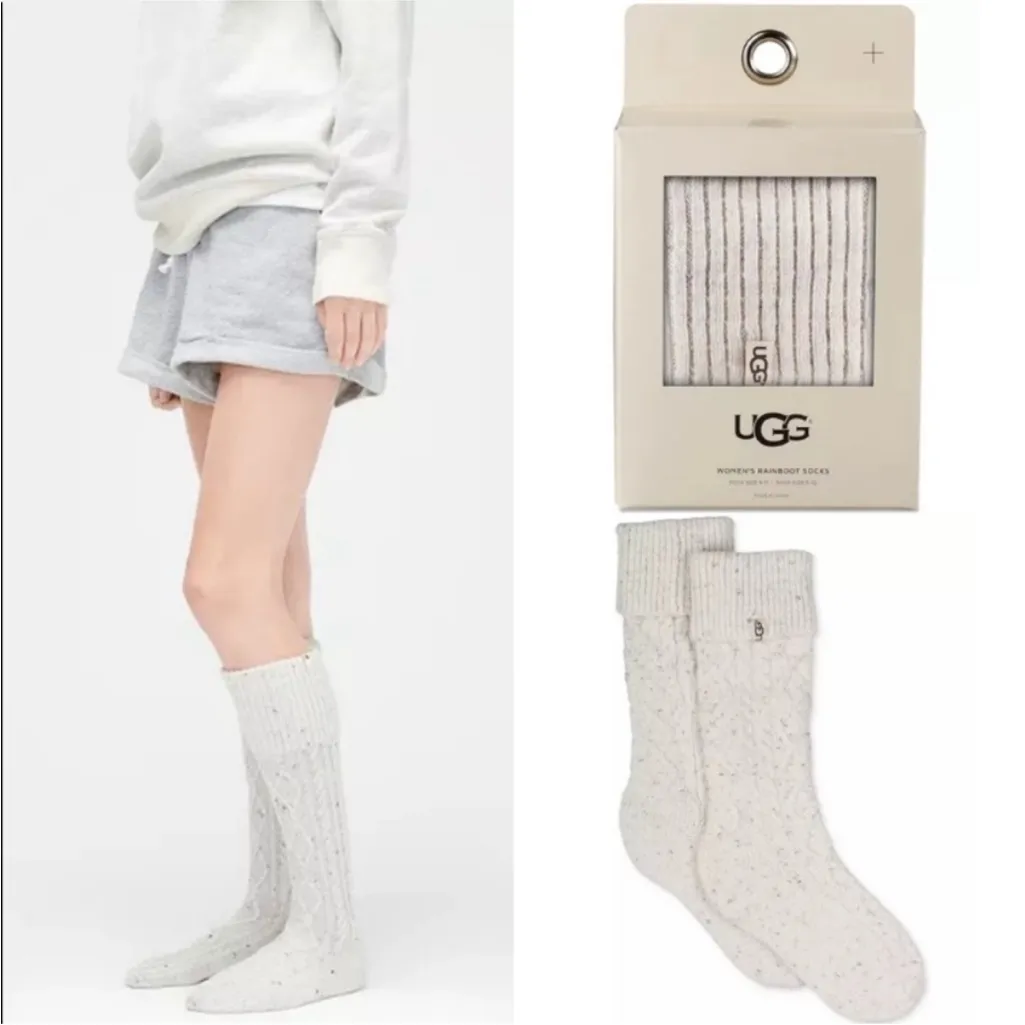 UGG Women's Knit Cream Socks - Image 2