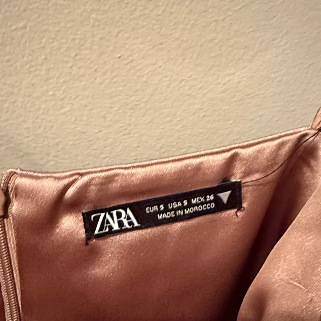 Zara Satin Camisole Top - Taupe - Image 2