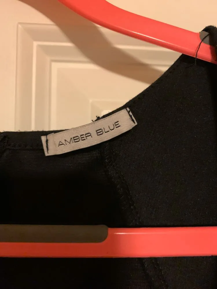 Amber Blue Black Peplum Top Dress - Image 2