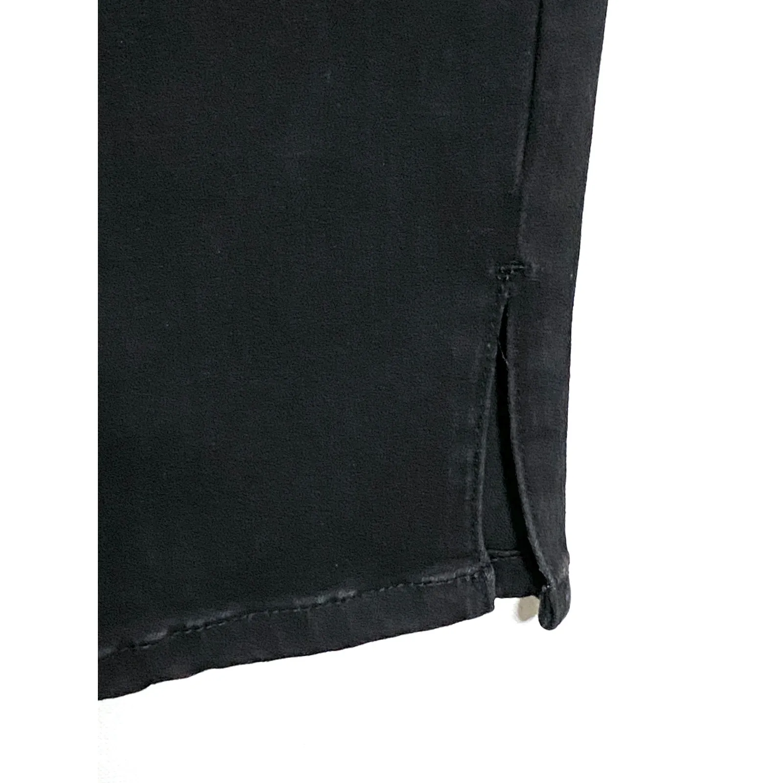 Judy Blue Crop Straight Fit Split Ankle Hem Jeans 5/27 Black Stretch Denim - Image 4