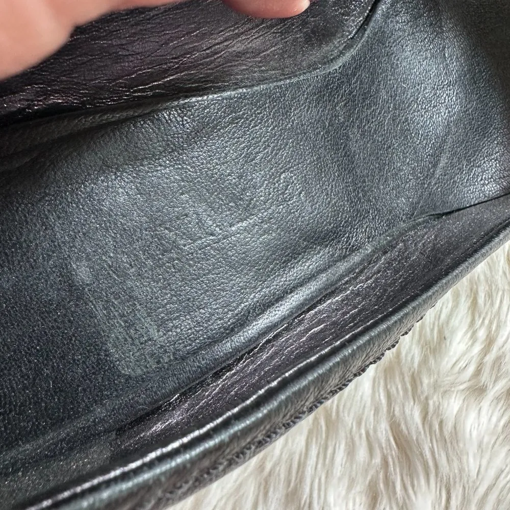 Max Mara Black Heels Silver Metallic Heel Women's 38 - Image 9