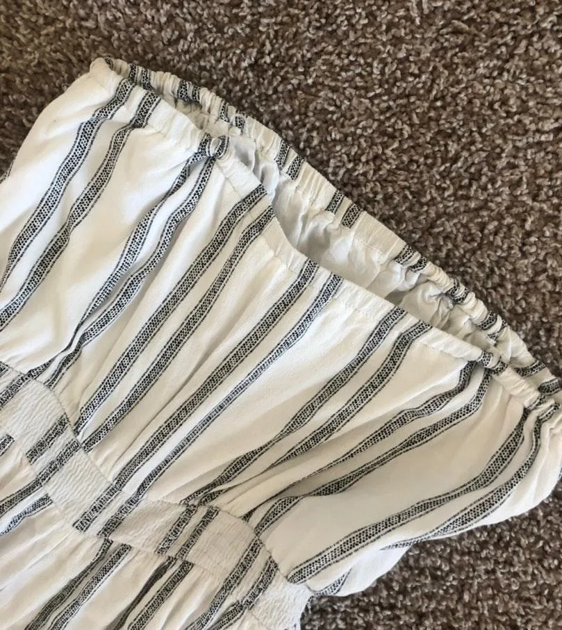 Urban Outfitters Striped Flowy Romper  - Image 6