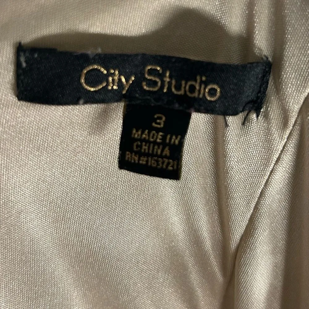 City Studio Long Black Prom Dress size 3 - Image 4