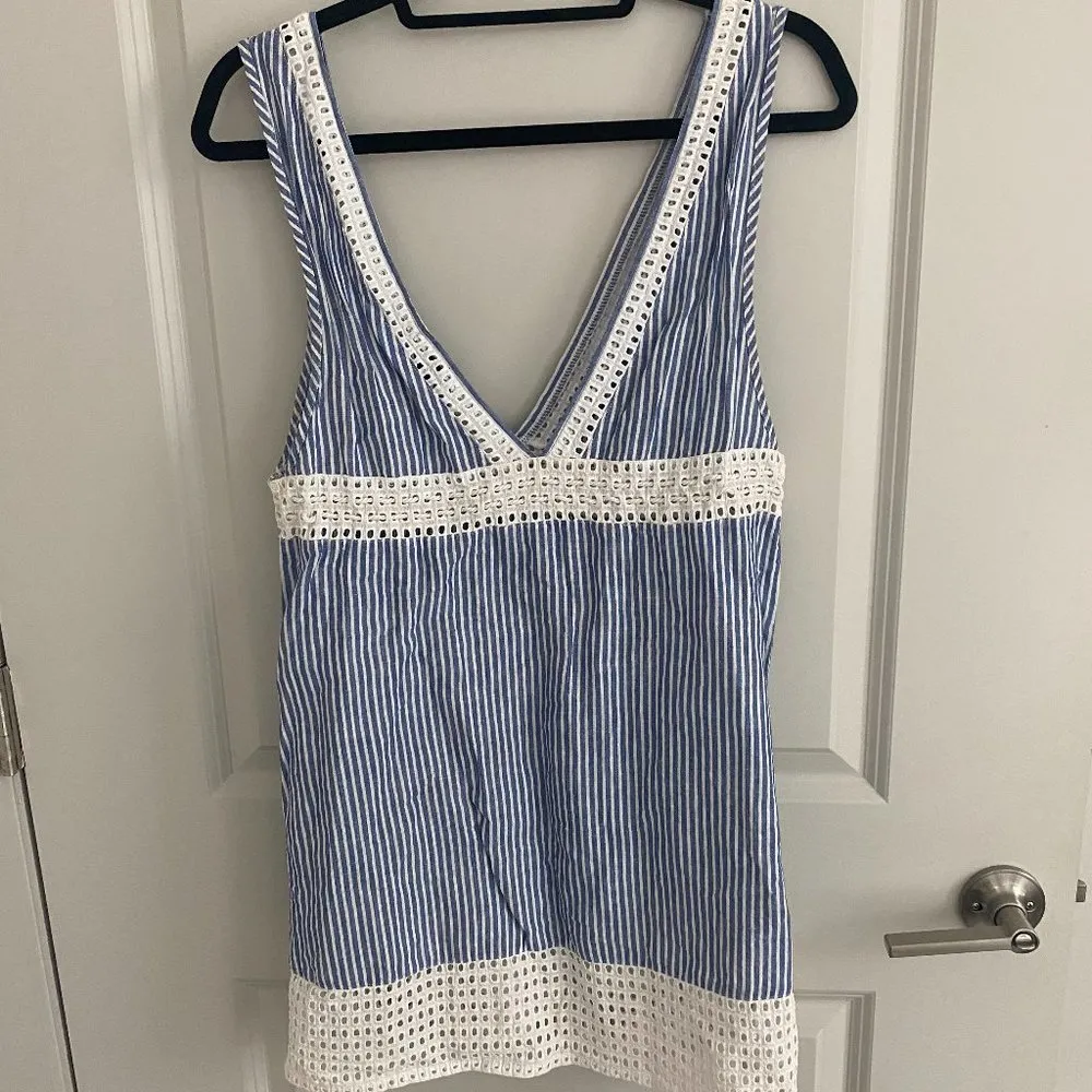 J.Crew  Striped Eyelet Beach Cover Up - Image 6