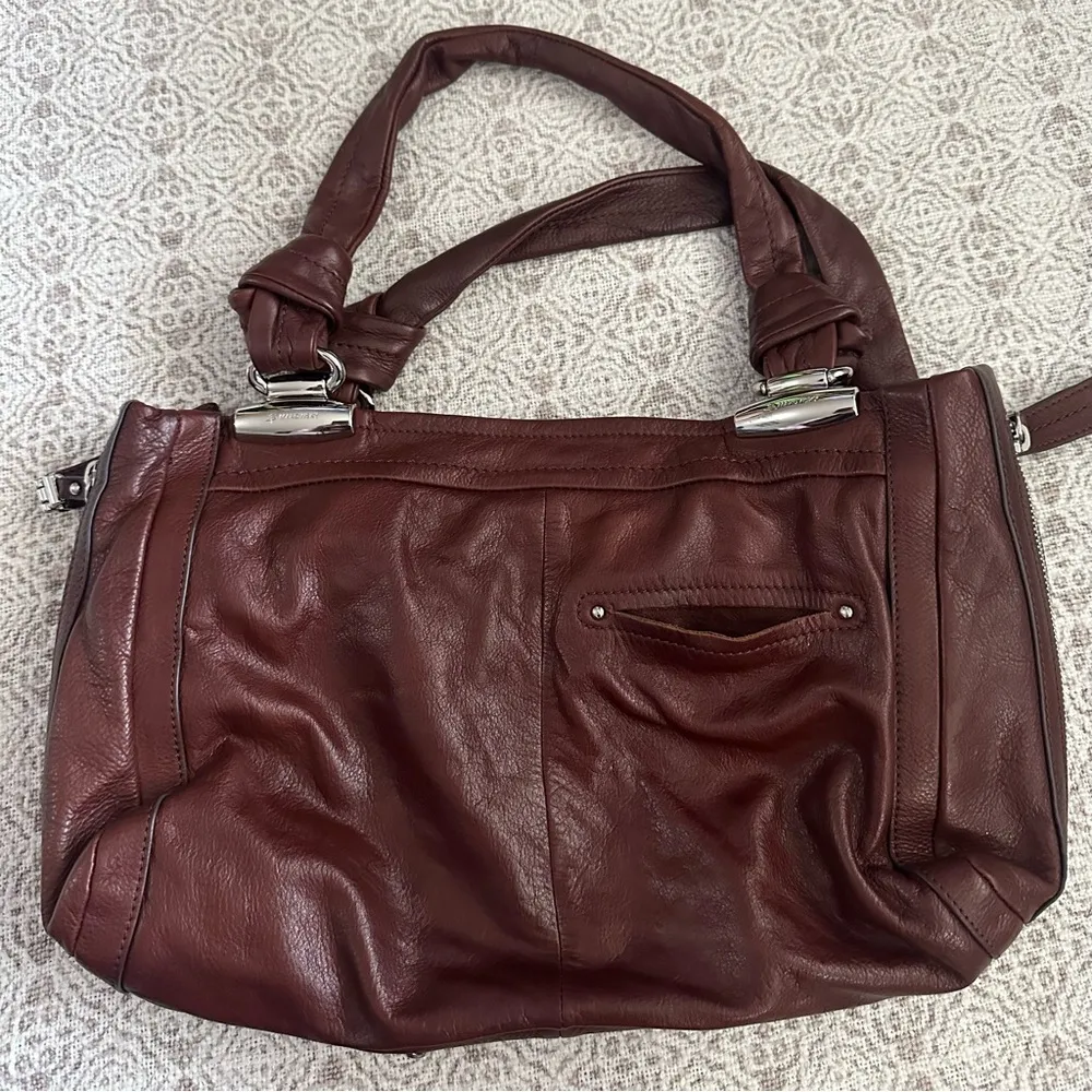 B Makowsky B. Makowsky Brown Leather Shoulder Bag - Image 9