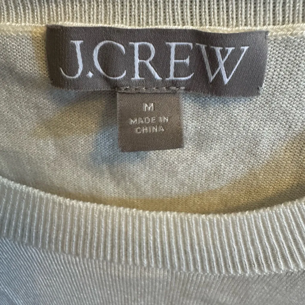 J. Crew Cream Medium Women’s Sweater Top - Image 3
