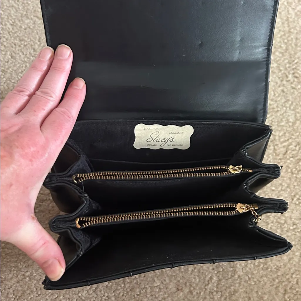 Stacy’s Vintage Black Leather Handbag - Image 8
