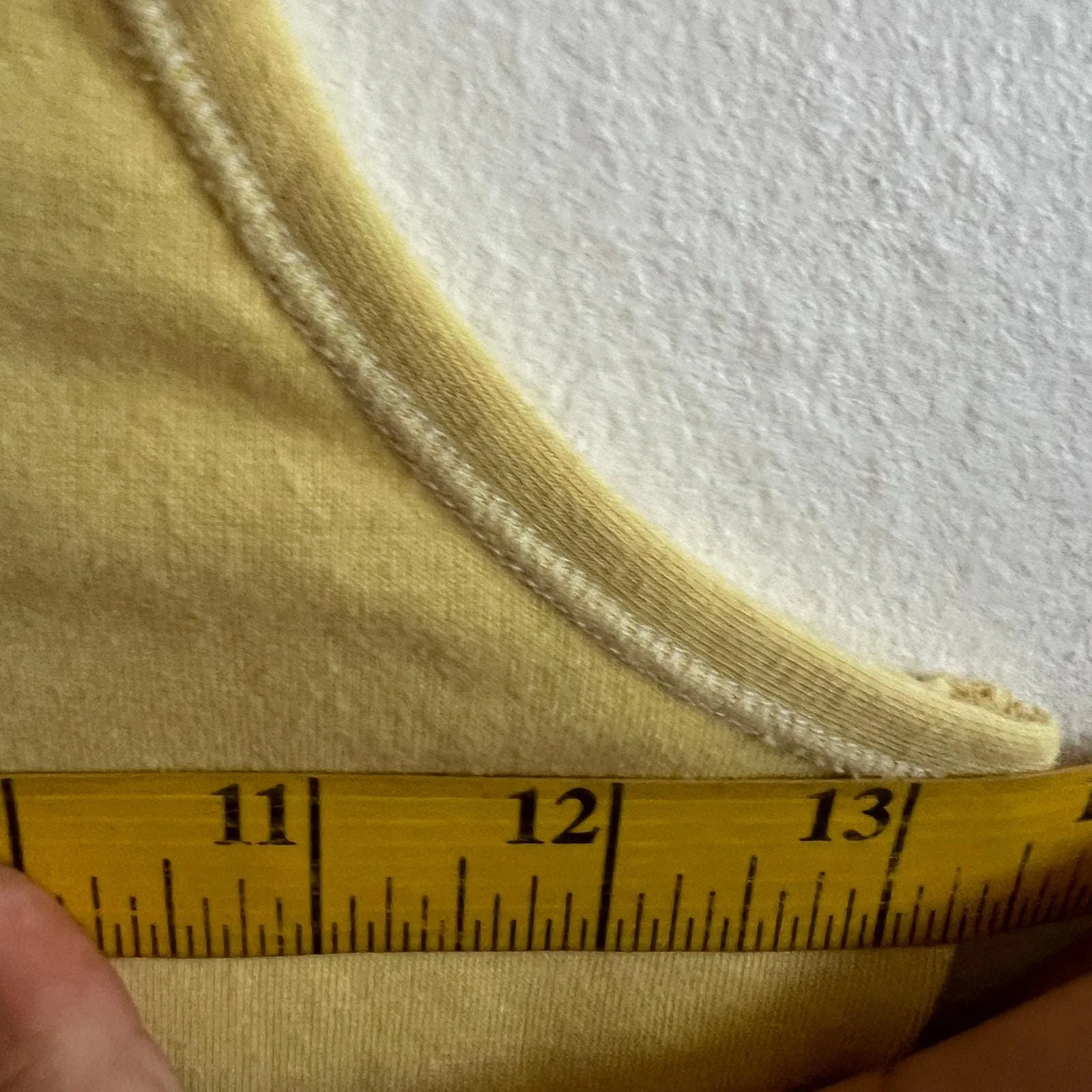 Vintage Abercrombie & Fitch Yellow Tank Top Layering Preppy Logo Medium - Image 7