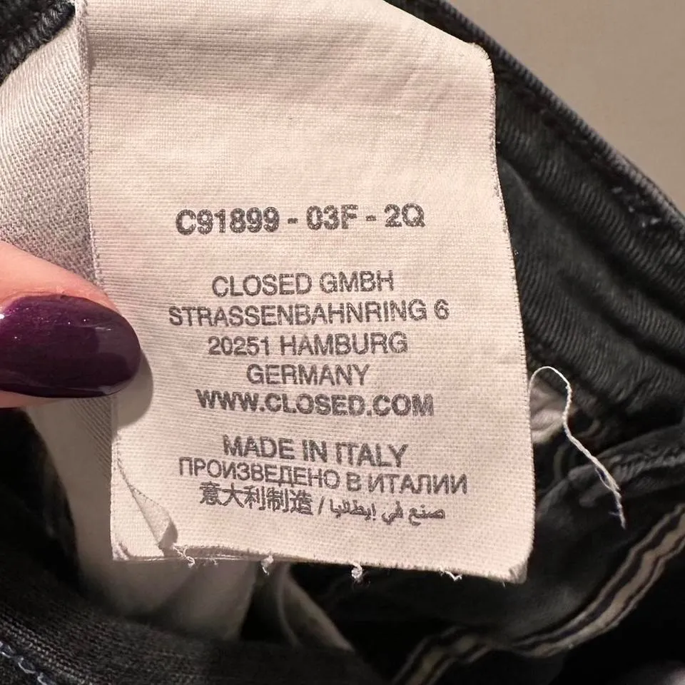 Closed Made in Italy Black Denim Jeans Size 28 - Image 7