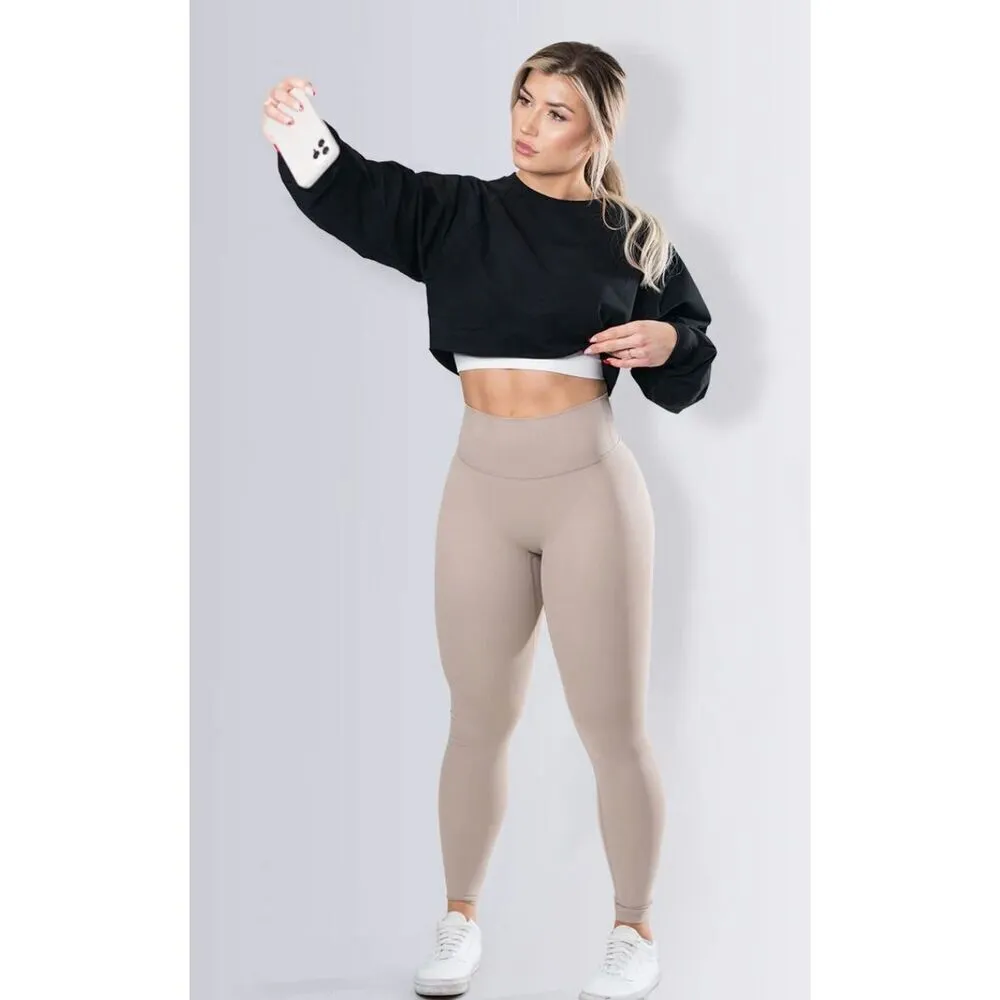 Violate the Dress Code Elevate Tan Leggings size small NWT - Image 8