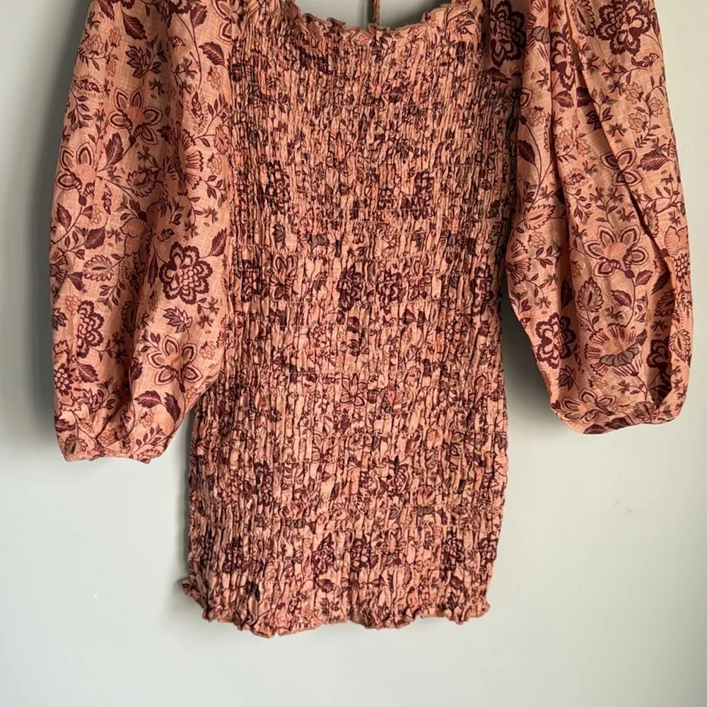 FREE PEOPLE SMOCK IT TO ME MINI DRESS SMALL - Image 6