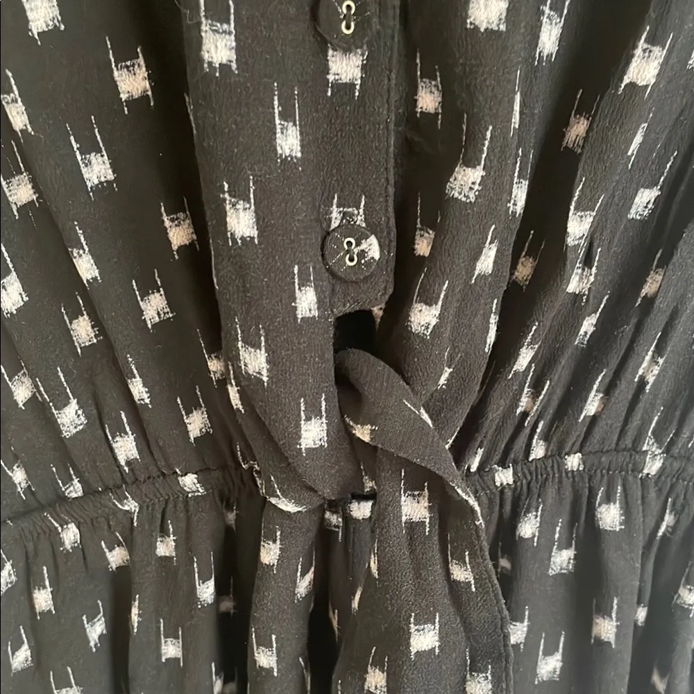 Universal Thread Black and White Wrap Jumpsuit - Image 5