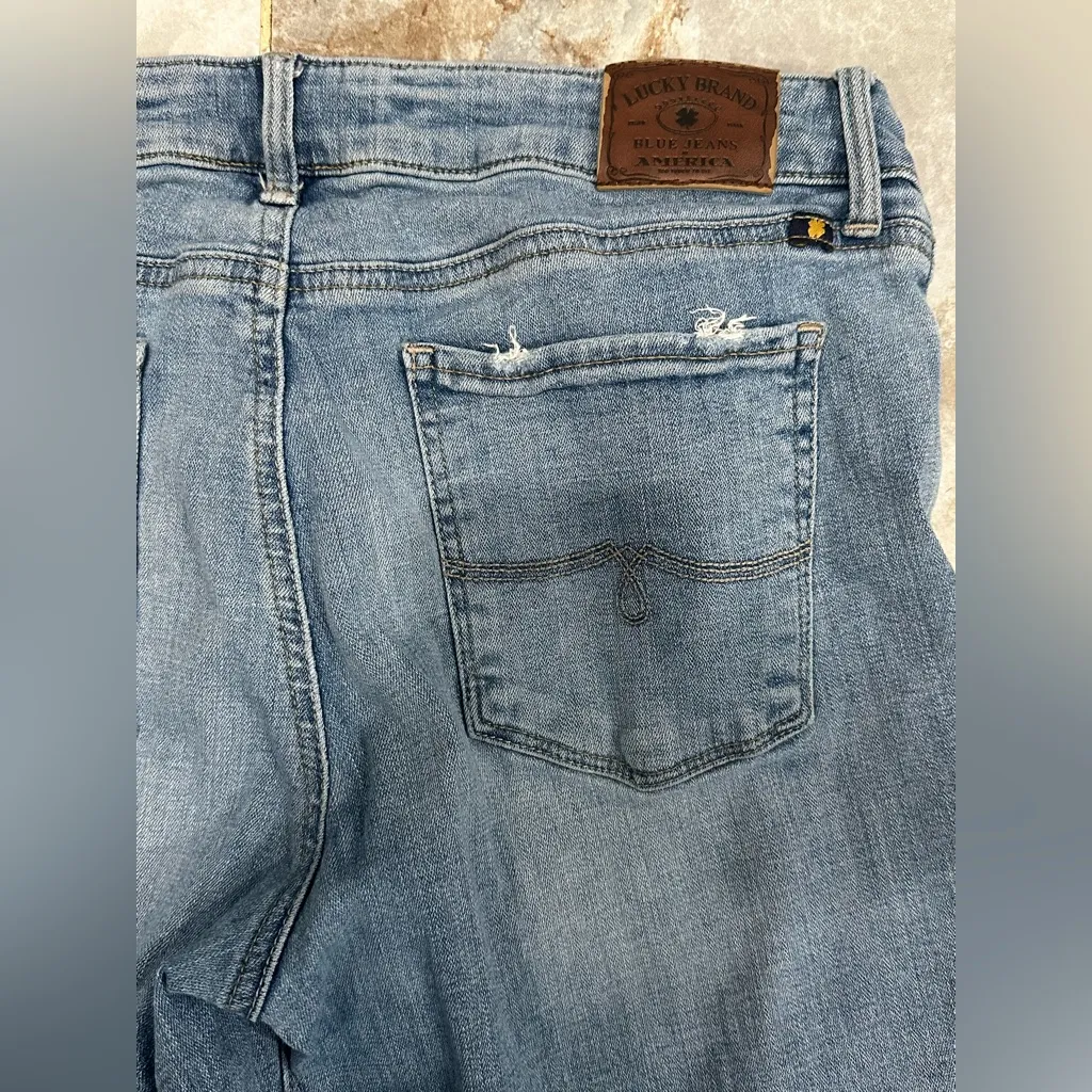 Lucky Brand Blue Skinny Jeans Distressed - Image 6