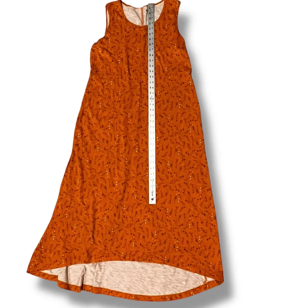 Duluth Trading Co Womens Burnt Orange Sleeveless Maxi Floral Dress Sz L Size L - Image 5
