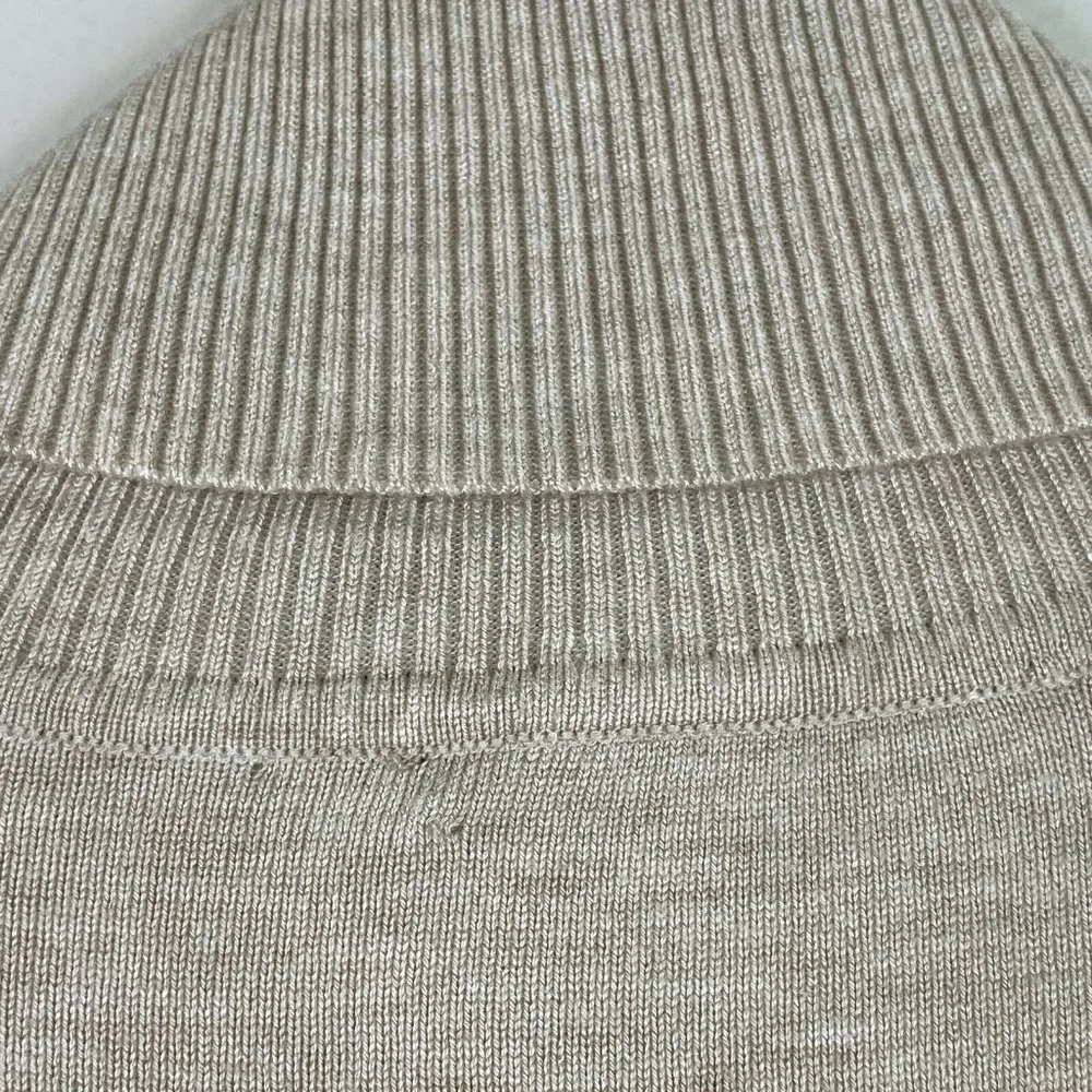 Color Block Striped Turtleneck Sweater Top Size Medium M Womens - Image 4