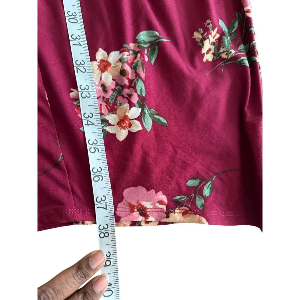 Nine Britton Vivienne Twist-Front Fitted Midi Floral Dress Sleeveless S NWOT - Image 9