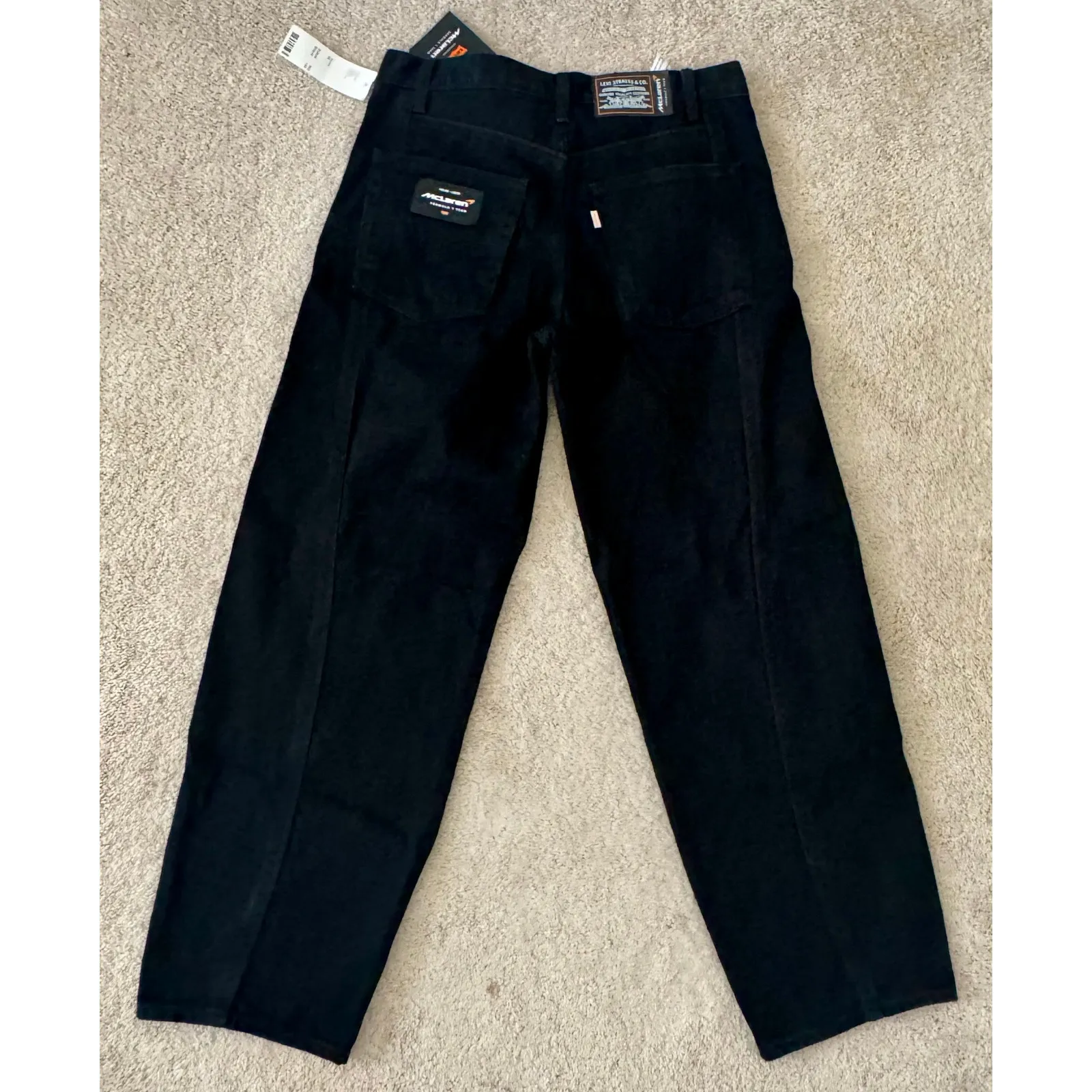 Levi's x McLaren Speed Baggy Jeans Black Formula 1 Racing Womens Sz 29 - Image 9