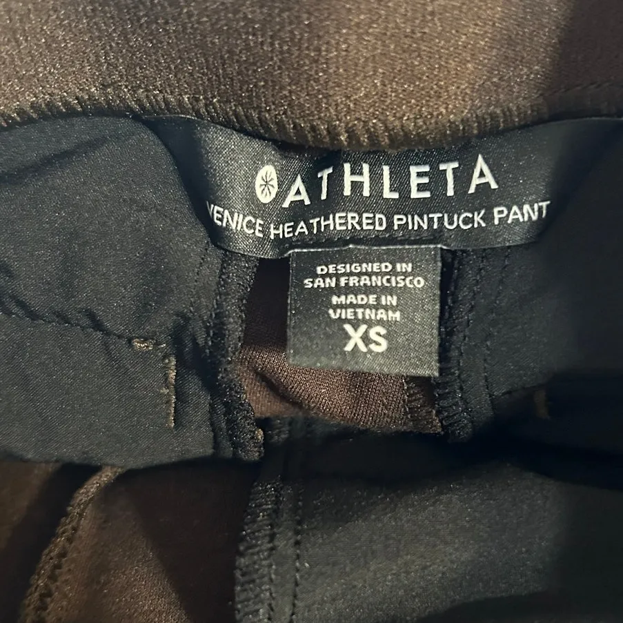 Athleta Chocolate Brown Venice Heathered Pin Tuck Performance Pant - Image 3
