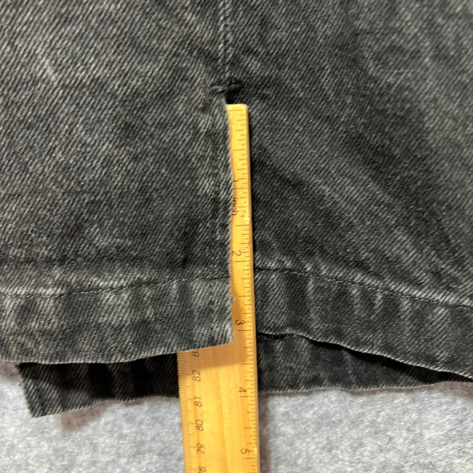 Vintage Judy's Fashion Black Denim Mini Skirt 90s‎ Y2K Grunge Size 13 Zip Back - Image 5