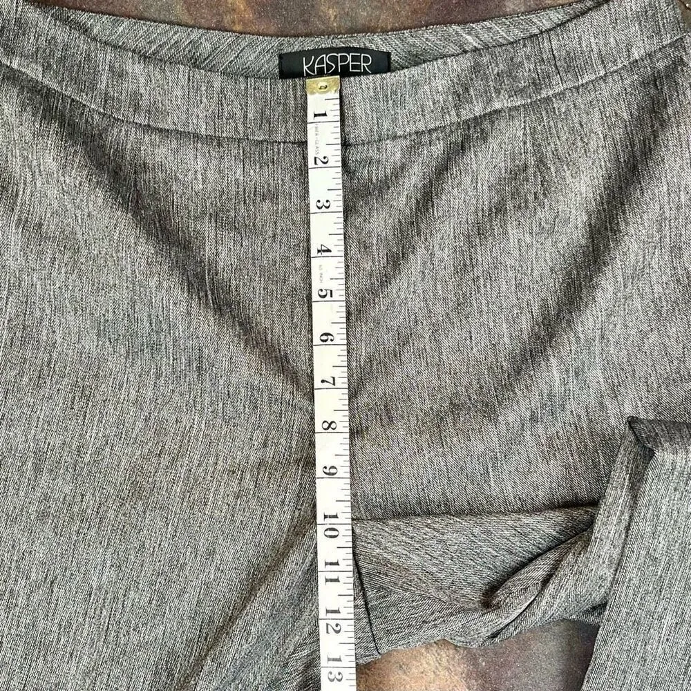 Kasper Women’s Gray Dress Pants Side Zip 10P - Image 3