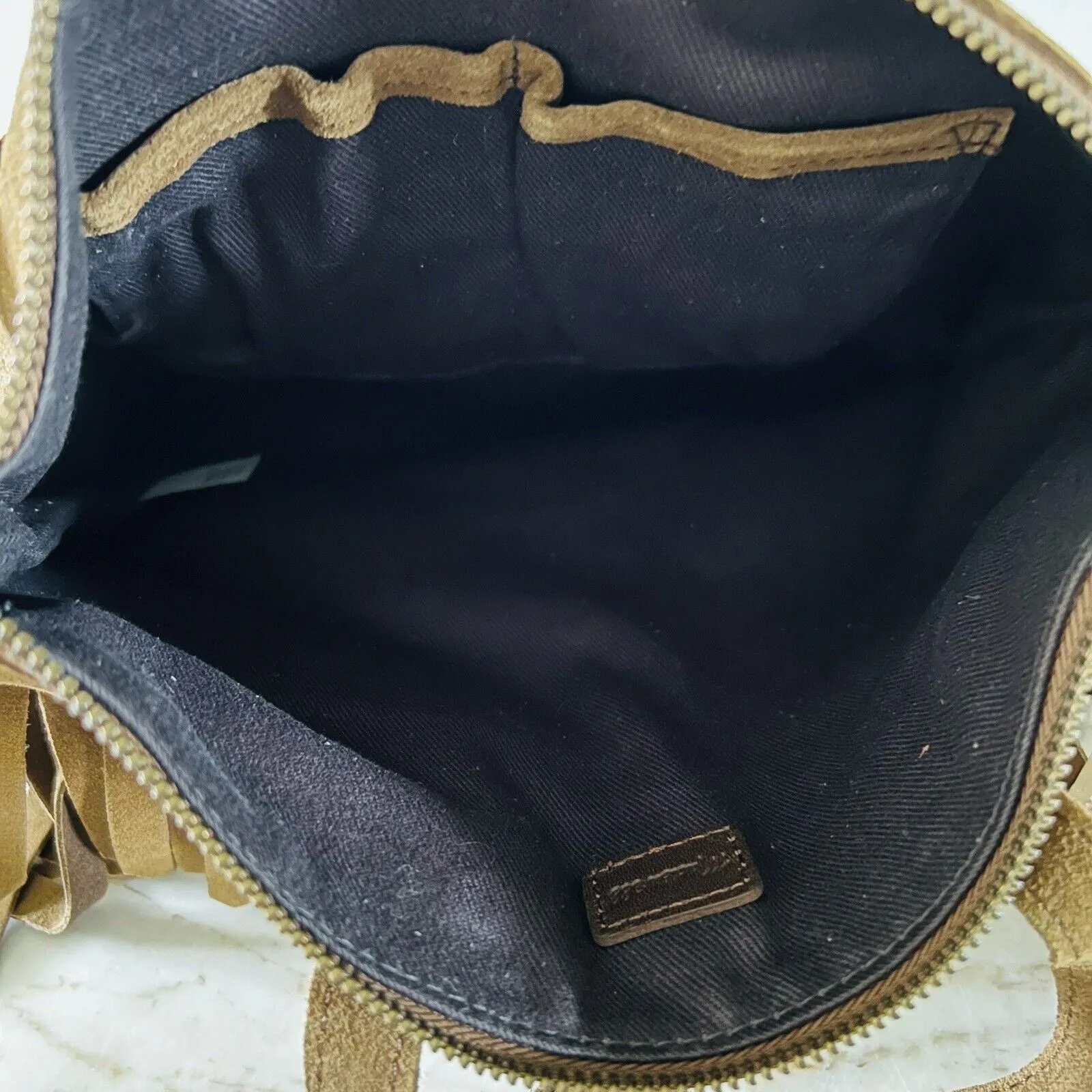 MADEWELL Deep Chestnut The Transport Crossbody: Suede Fringe Edition - Image 6