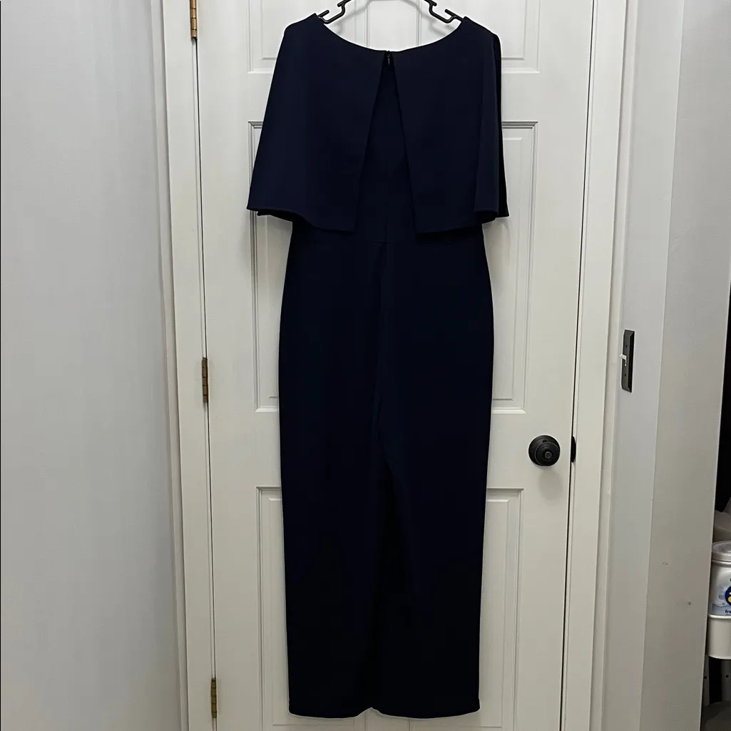 Connected Apparel Navy Blue Stretchy Flowy Versatile Jumpsuit - Size 14 - Image 8