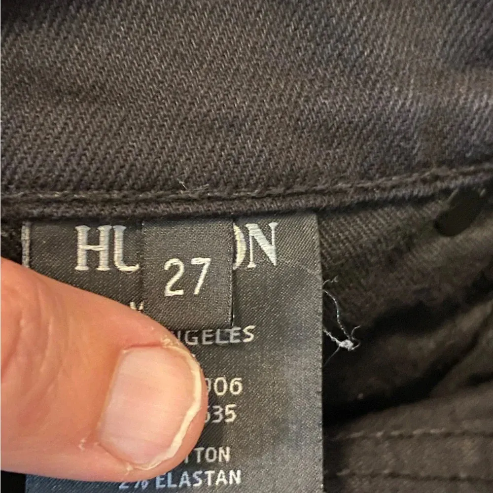 Hudson Colette mid-rise skinny jeans - black 27.  Excellent condition - Image 9