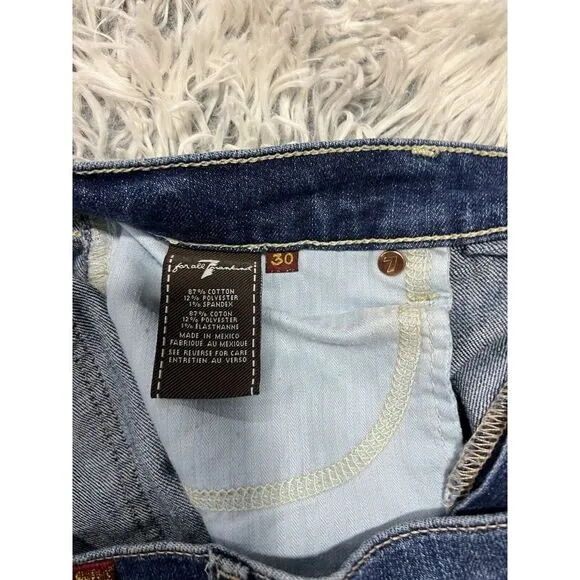 7 for all Mankind‎ Jeans Womens 30 Roxanne Ankle Mid Rise Medium Wash Denim Blue - Image 4