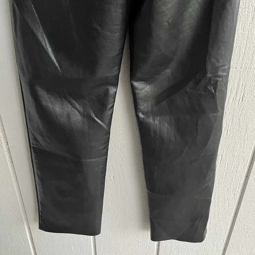 Aritzia Wilfred Melina Vegan Leather Pants High Rise Straight - Admiral Black XS - Image 10