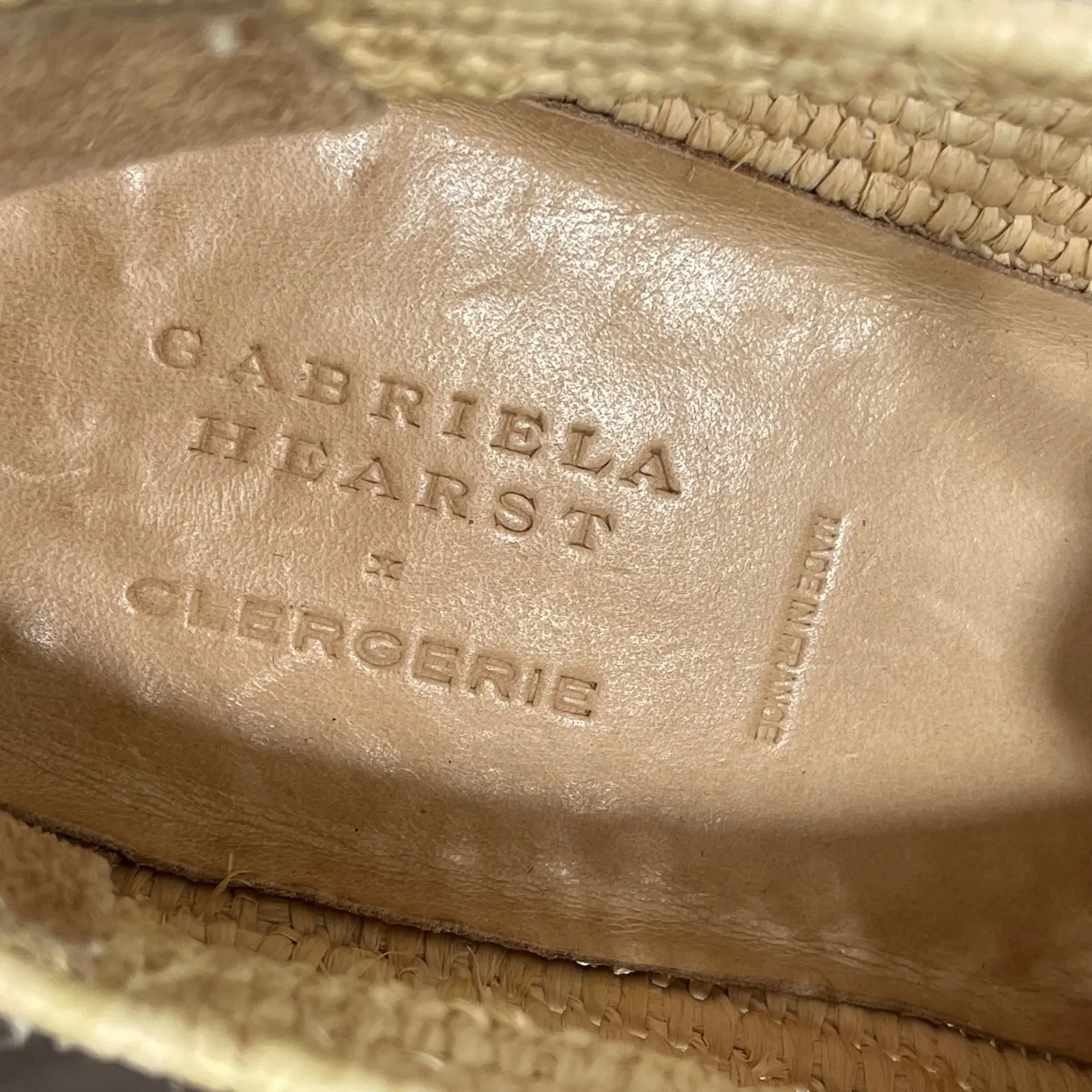 Gabriela Hearst x Clergerie Harold Brogue Raffia Wedge Oxford Shoes Size 39 Tan - Image 9