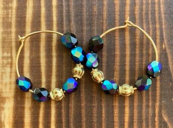 Little Beaded Hoops - Image 2