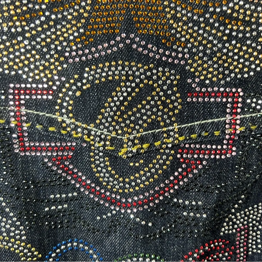 | Cropped Embellished Denim Jacket - Image 10