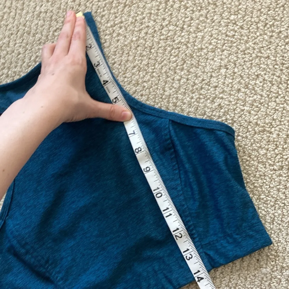 Outdoor Voices Athena Crop Bra Top Blue OG Textured Compression Size Small EUC - Image 6