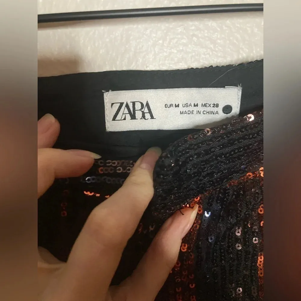 Zara Sequin Flare Pants Sold Out Online! Size Medium - Image 5