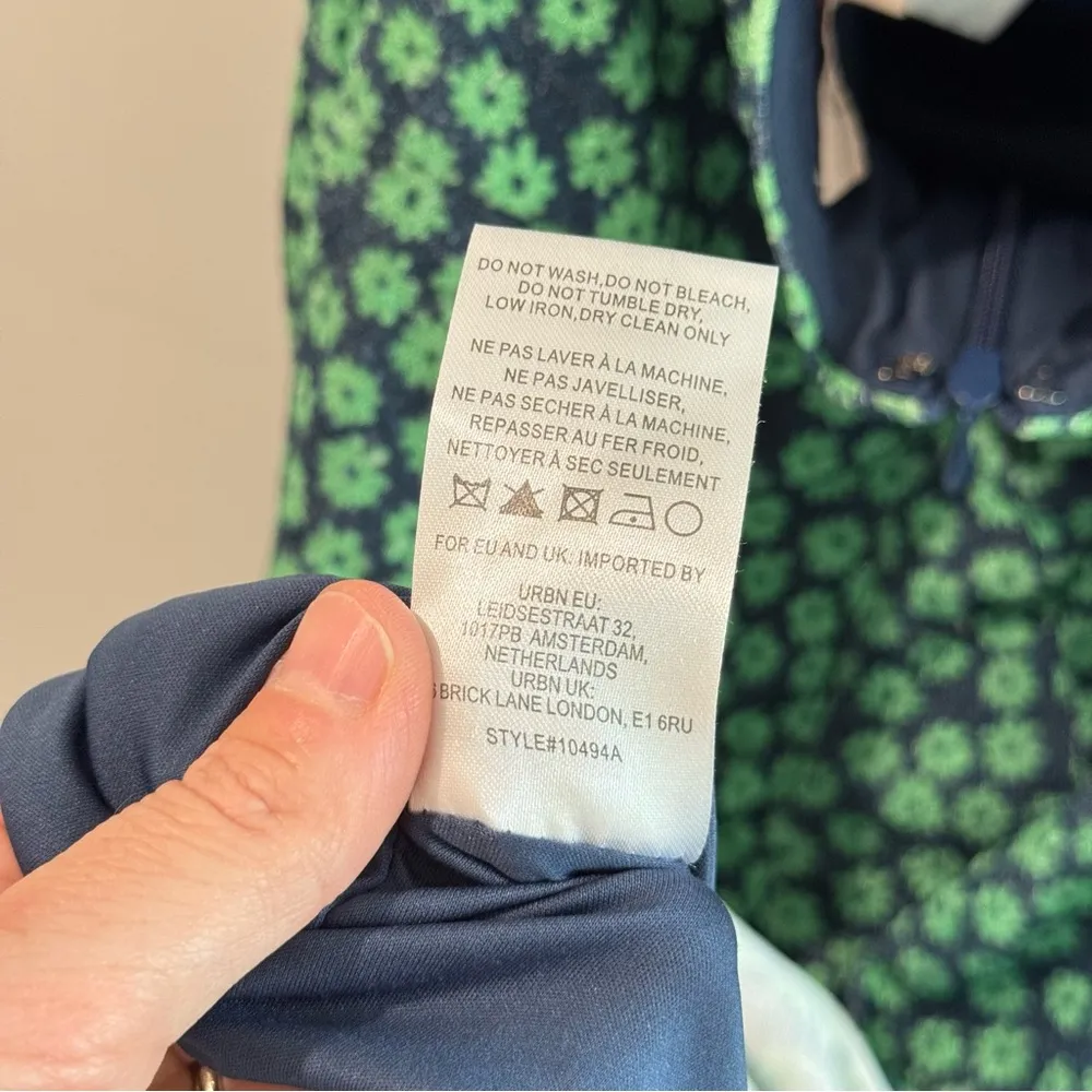 Anthropologie Hutch Blue Green Floral Halter Corset Midi Dress Small - Image 8