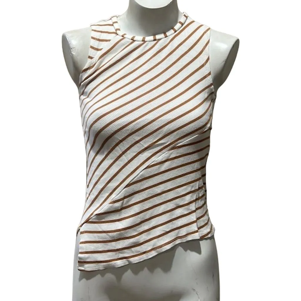 Habitual Women's XS Brown Striped Sleeveless Tank Top Casual - Image 4