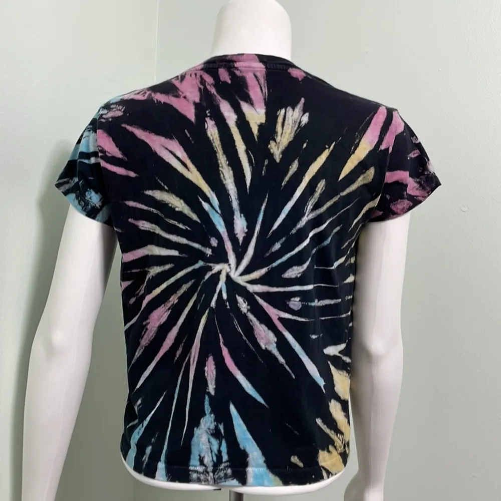 Daydreamer Black and Rainbow Tie-Dye Tee - Image 5