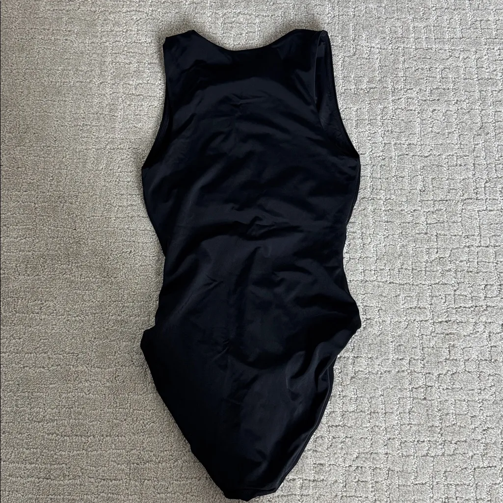 Andie Swim The Oahu One Piece Swimsuit Black lace up high neck back sexy - Image 12