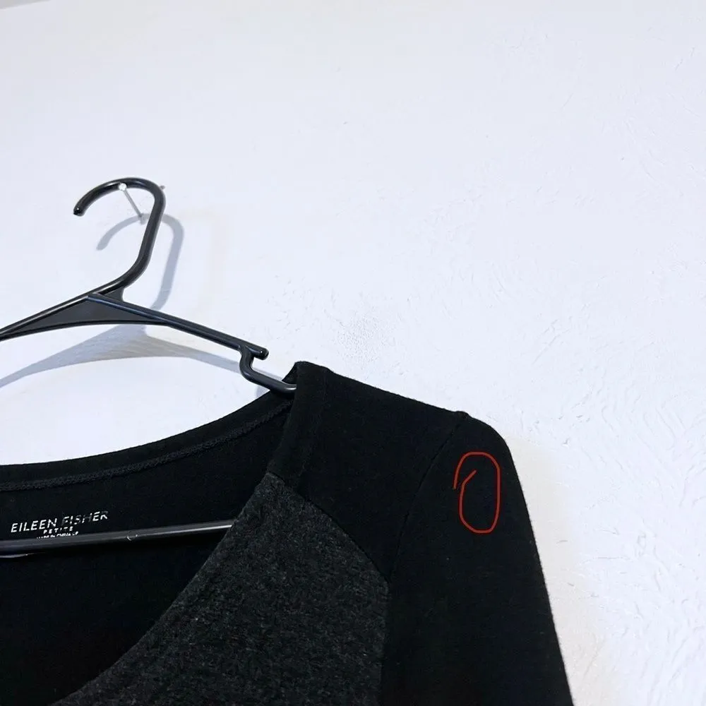 EILEEN FISHER Viscose Stretch Jersey Melange Dress Long Gray + Black Size S - Image 10