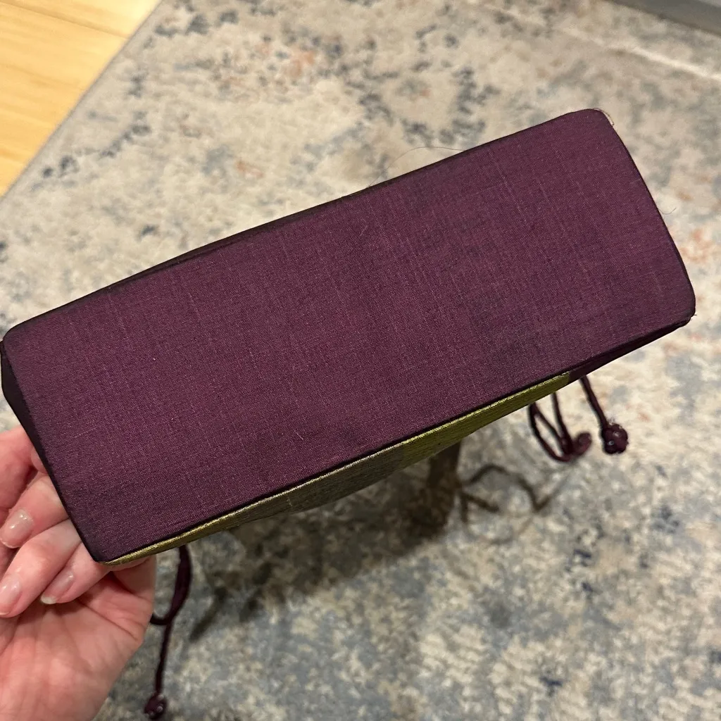 Funky vintage fabric purse Purple - Image 8