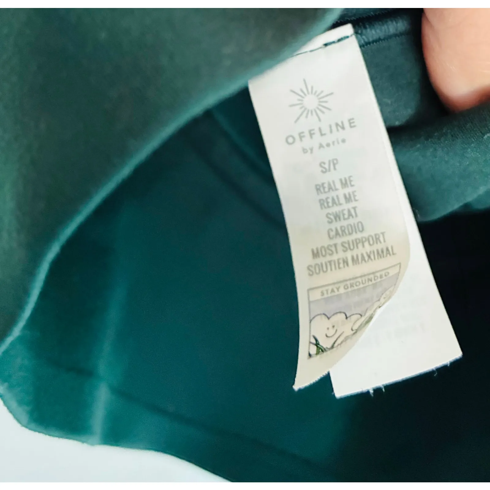 Aerie Offline by Aerie Deep Hunter Green Strappy Bralette Women's Small - Image 4