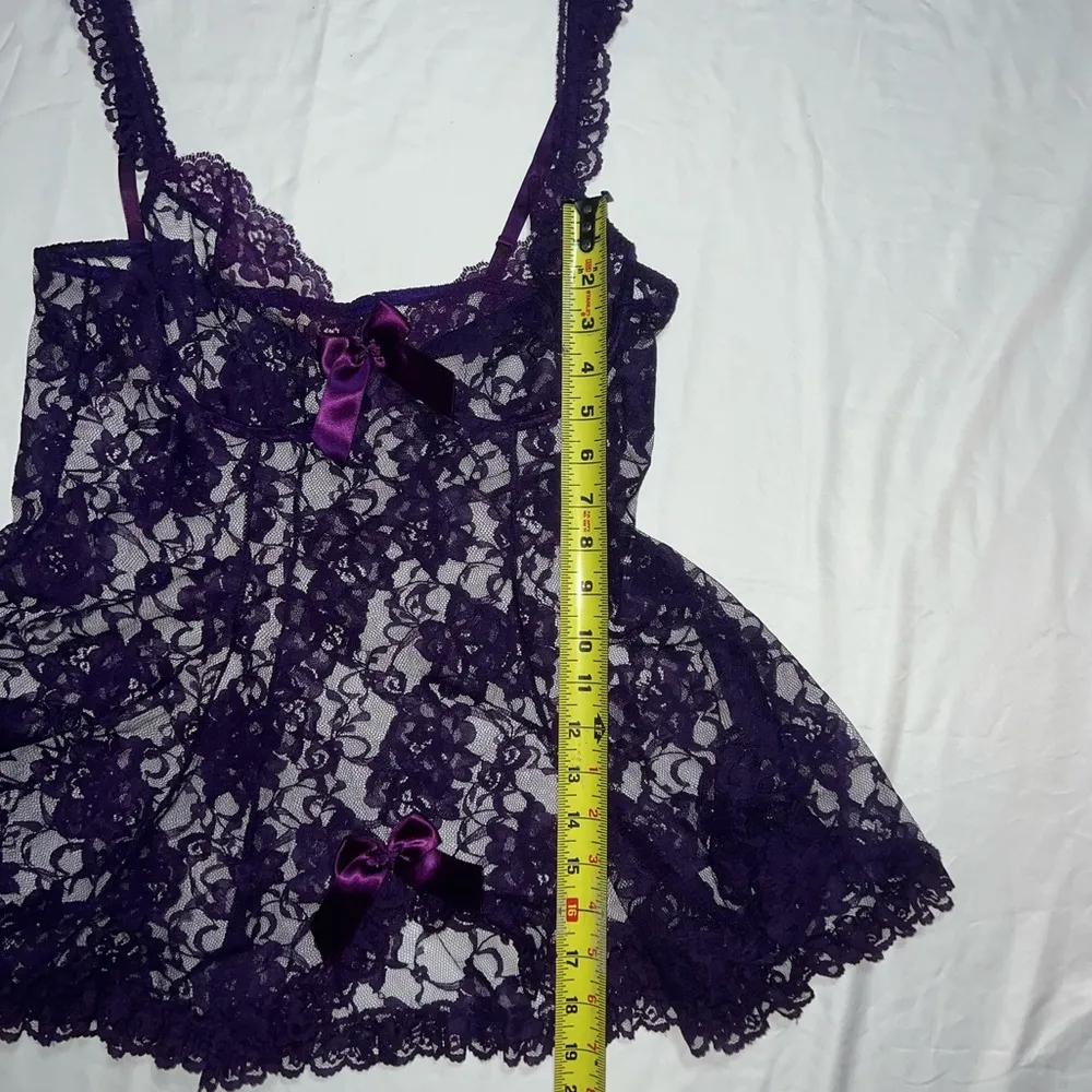 Vintage Purple Lace Baby Doll Lingerie - Image 5