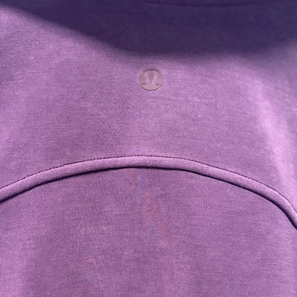 Lululemon Women's Brushed Soft Streme Half Zip Dramatic Magenta Size 4 - Image 5