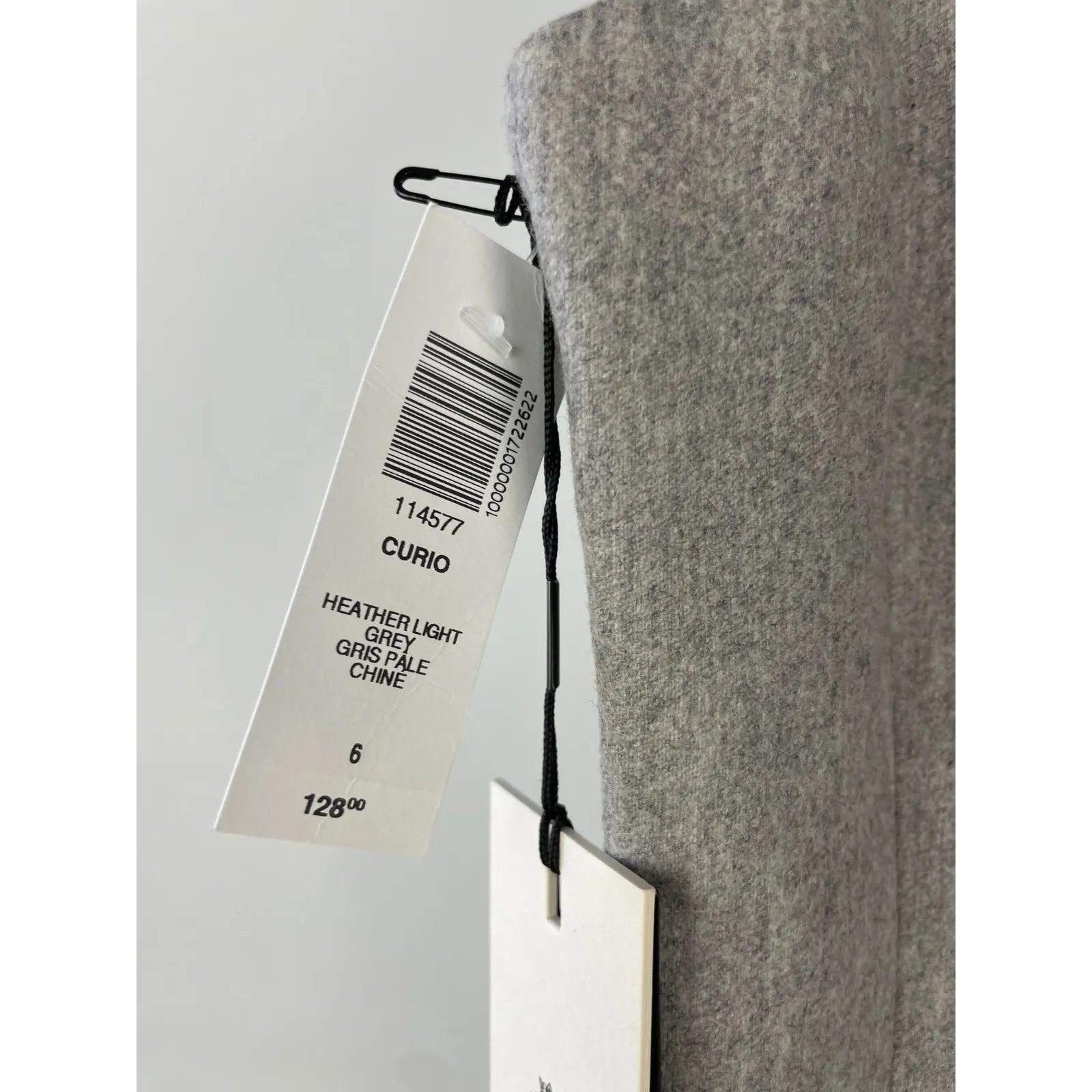 Babaton  Deniro Heather Light Grey Wool Blend Luxurious Academia Retro Vest Sz 6 - Image 2