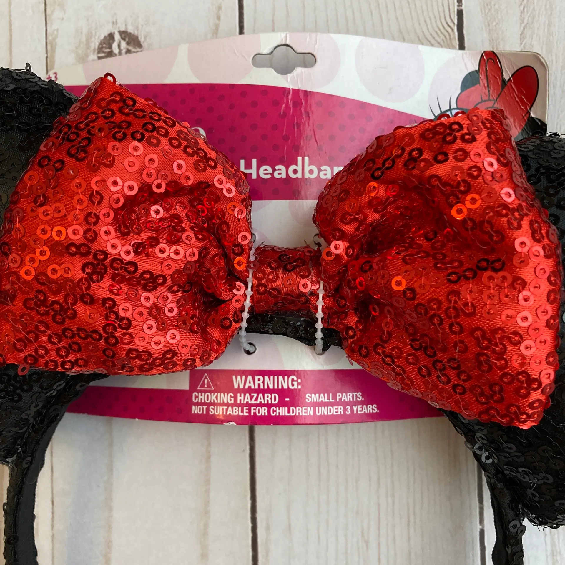 Disney Minnie Mouse Ears w/ Red Bow NWT - Image 3